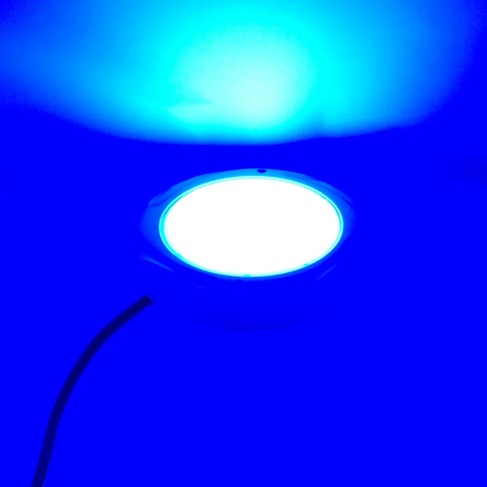 

Светодиодный прожектор для бассейна 18 Вт, 24 Вт, 30 Вт, 35 Вт, 42 Вт, RGB переключатель вкл/выкл, синхронизация с настенным креплением из смолы, светодиодсветодиодный 12В A/C, синий цвет, теплый белый