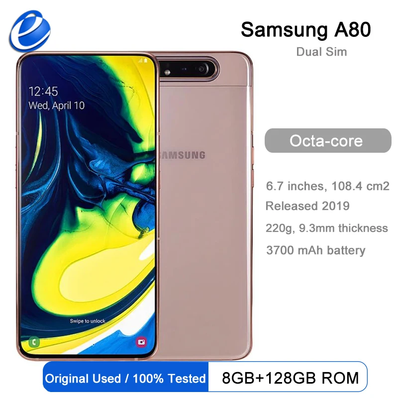 Samsung Galaxy A80 Sim Android Mobilephone 8GB RAM 128GB ROM 6.7" Octa 48MP Triple Phone - AliExpress