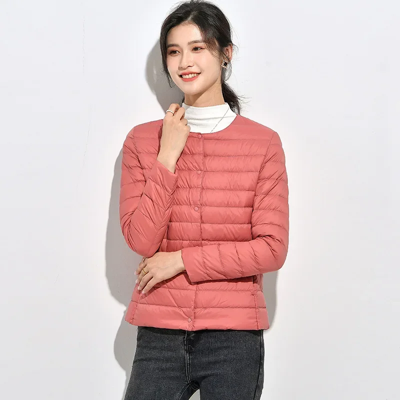 thumbnail image 1 of Chaqueta de plumón ligera para mujer, chaqueta de diseño corto cálida para otoño e invierno, 1 of 5