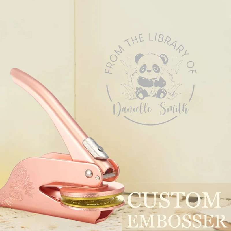 Custom Embosser Stamp LOGO DIY Personalized Book Embosser Seals for Letter Head Wedding Envelope Graduation Christmas Decoration