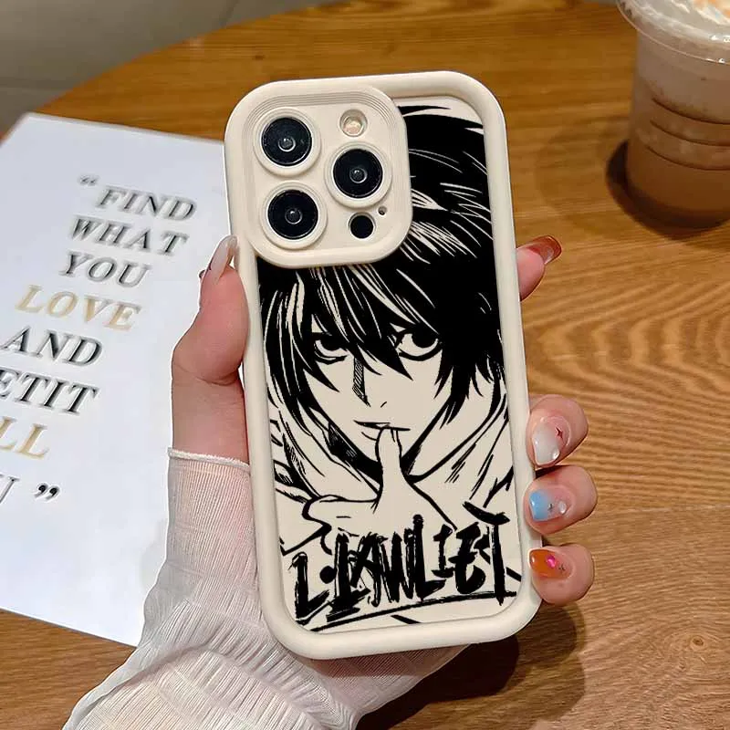 DEATH NOTE L·Lawliet Eyes Ladder Silicone Phone Case Cover