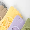 New Women Anti Slip Pilates Socks Five Toe Silicone Non-Slip Yoga Sock Bandage Ballet Dance Ladies Fitness Sports Cotton Sock 6