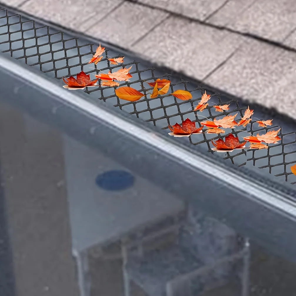 1 pc Gutter Guard Mesh, Leaf Blocking Net, Plastic Mesh, Fence Placing Sewer Clogs