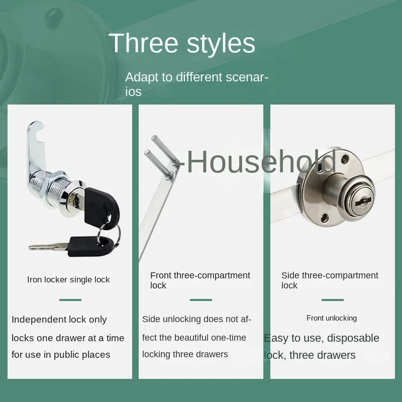 Cabinet Door and Drawer Lock 16/20/25/30mm 2 Keys Safe Cam Lock Office Door Cabinet Box Cupboard Lock Letter Wardrobe Safety Drawer Locker cylinder lock