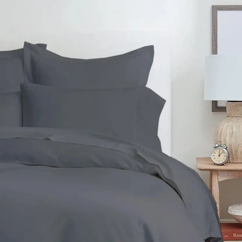 

100% Egyptian Cotton Breathable, Soft Duvet Cover Set with Zipper & Corner Ties Quilt Cover Sateen Weave Durable Duvet