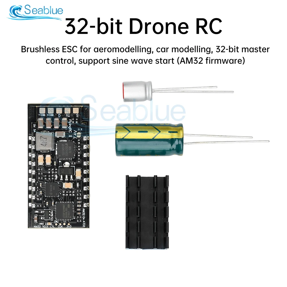 Micro moteur brushless 32 bits avec BEC 5V/7.4V monté sur un drone FPV, prêt à voler