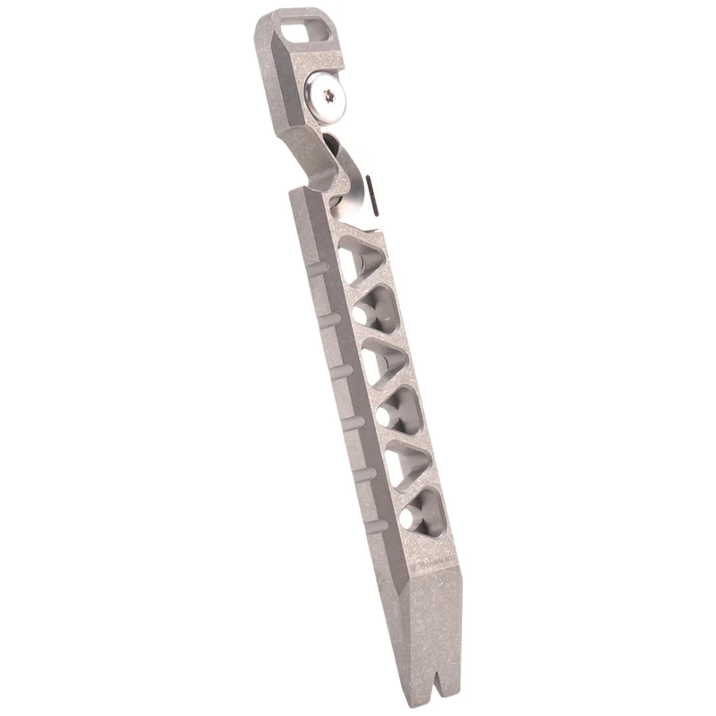 Titanium Pry Bar, Keychain Multitool Tool, Pocket Tool Bottle Opener Keychain Outdoor Tool, Titanium Key Chain,Matte