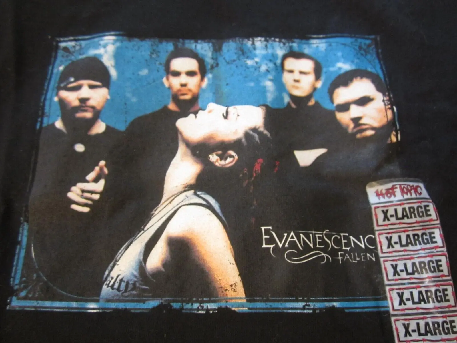 Vintage 2003 Evanescence Band Falled Album T Shirt Amy Lee Alt Xl W Tag