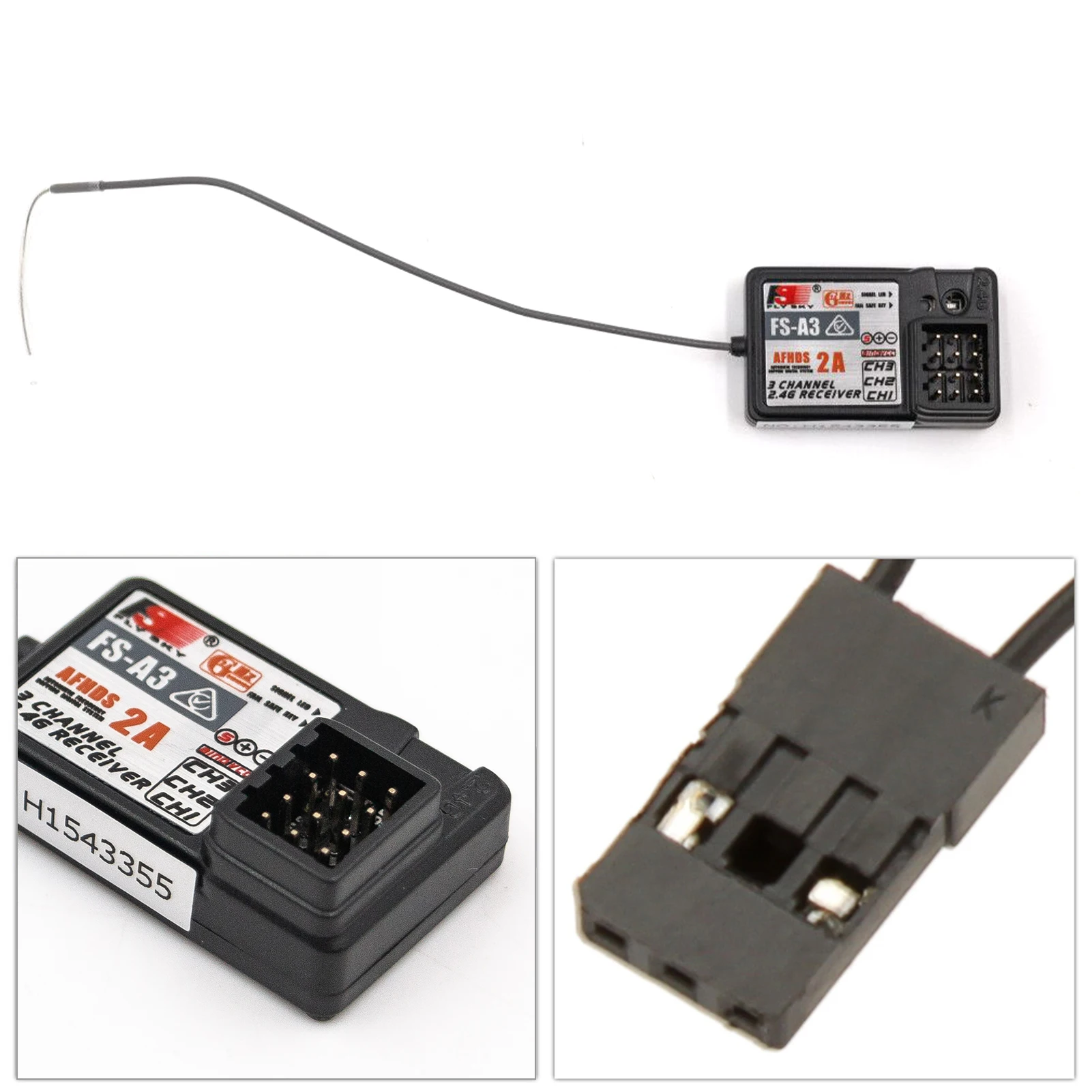 GT2E GT2G 송신기용 Flysky FS-A3 AFHDS2A 2.4G 3CH 수신기 2개