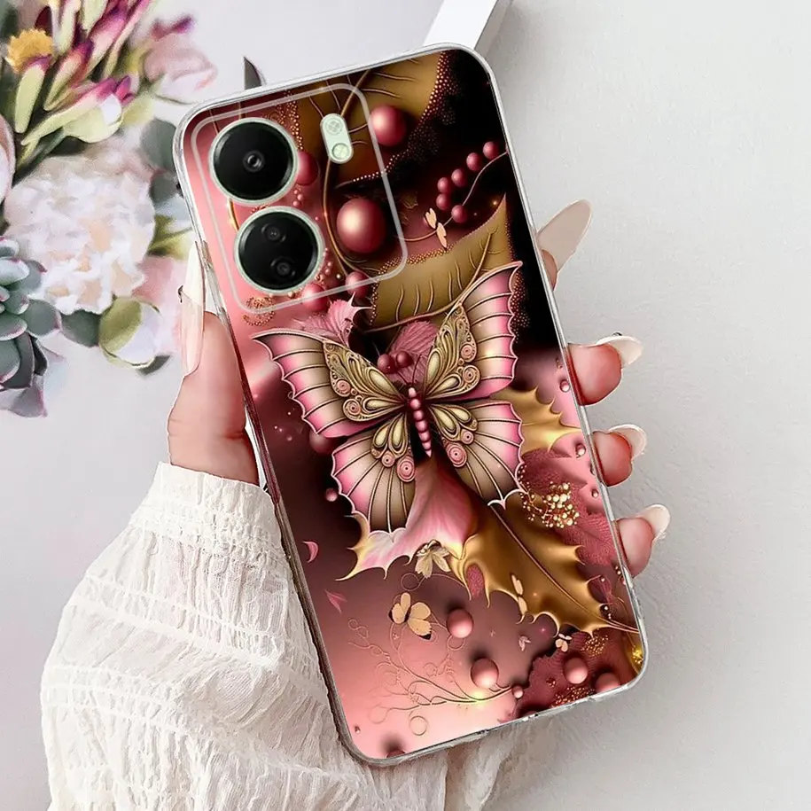 Fashion Butterfly Soft Silicone Phone Back Cover and Bumper