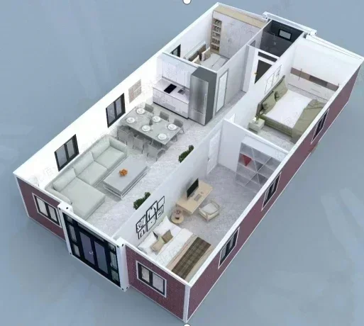 Eco Friendly Prefabricated Home Modular Villa Fireproof Rockwool Insulation Solar Ready Smart House Quick Build Residence 2