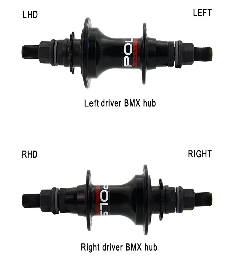 Description Picture 5 of itemPOLSO BH002 BMX Bike Hub 36H Left Driver and Right Driver Bicycle Parts Cassette Hubs