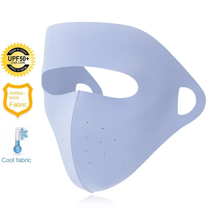 Summer Ice Full Face Silk Sunscreen Mask Forehead Thin Section Breathable Mask Anti Ultraviolet scarf Sun Protection bandana