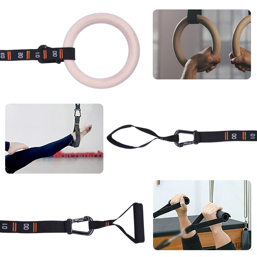 Indoor Gymnastics Fitness Rings Sports Rings Birch Set 1 set gymnastic rings