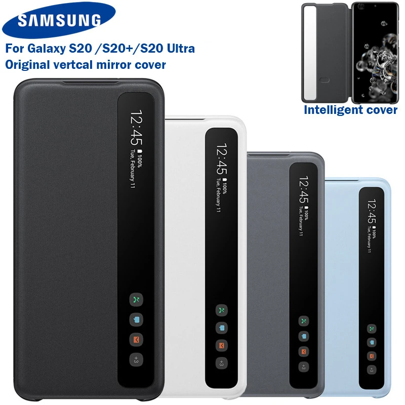 Custodia originale Samsung Smart Clear View per Samsung Galaxy S20 + 5G EF  ZG985 S20 custodia Ultra EF ZG988 5G S20|Flip case| - AliExpress