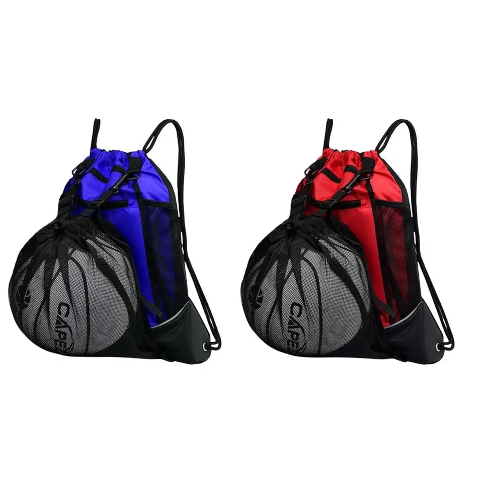 Mesh Balltasche 26x55cm - Tunnelzug Rucksack Für Basketball & Fußball