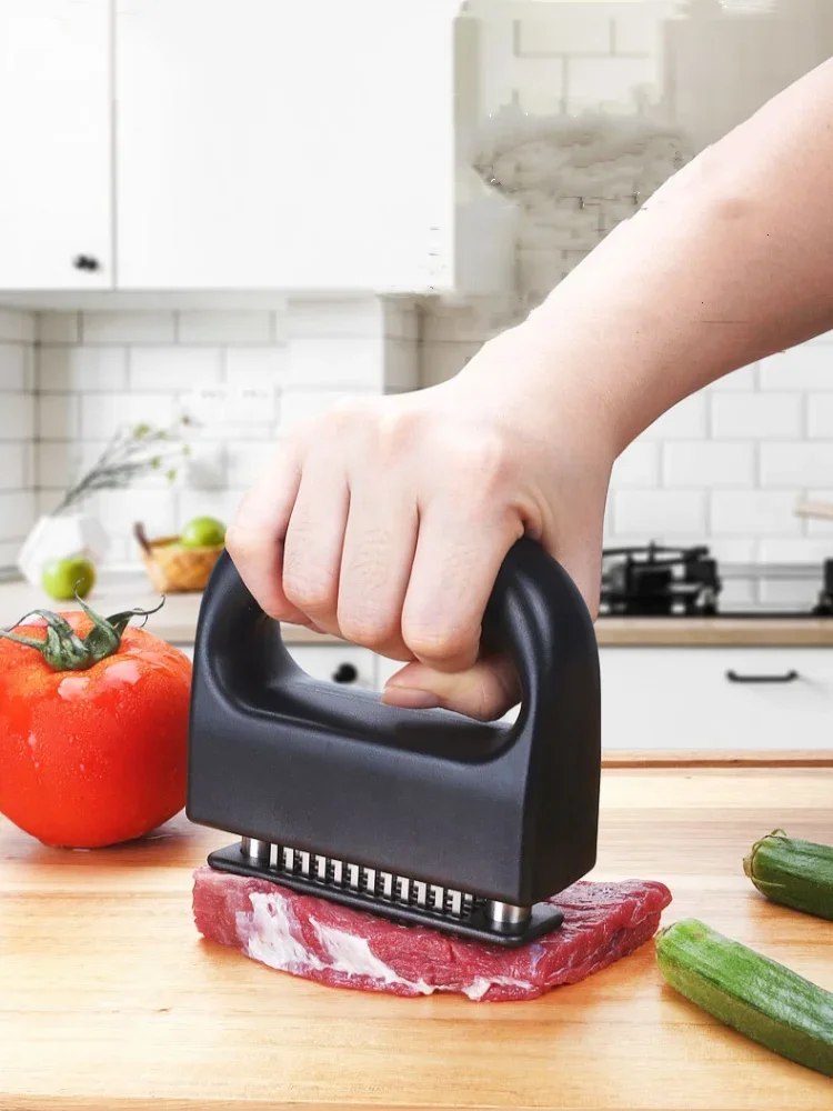Description Picture 3 of itemMeat Tenderizer with Stainless Steel Ultra Sharp Needle Blades Kitchen Cooking Tool Best for Tenderizing BBQ Marinade Accessorie