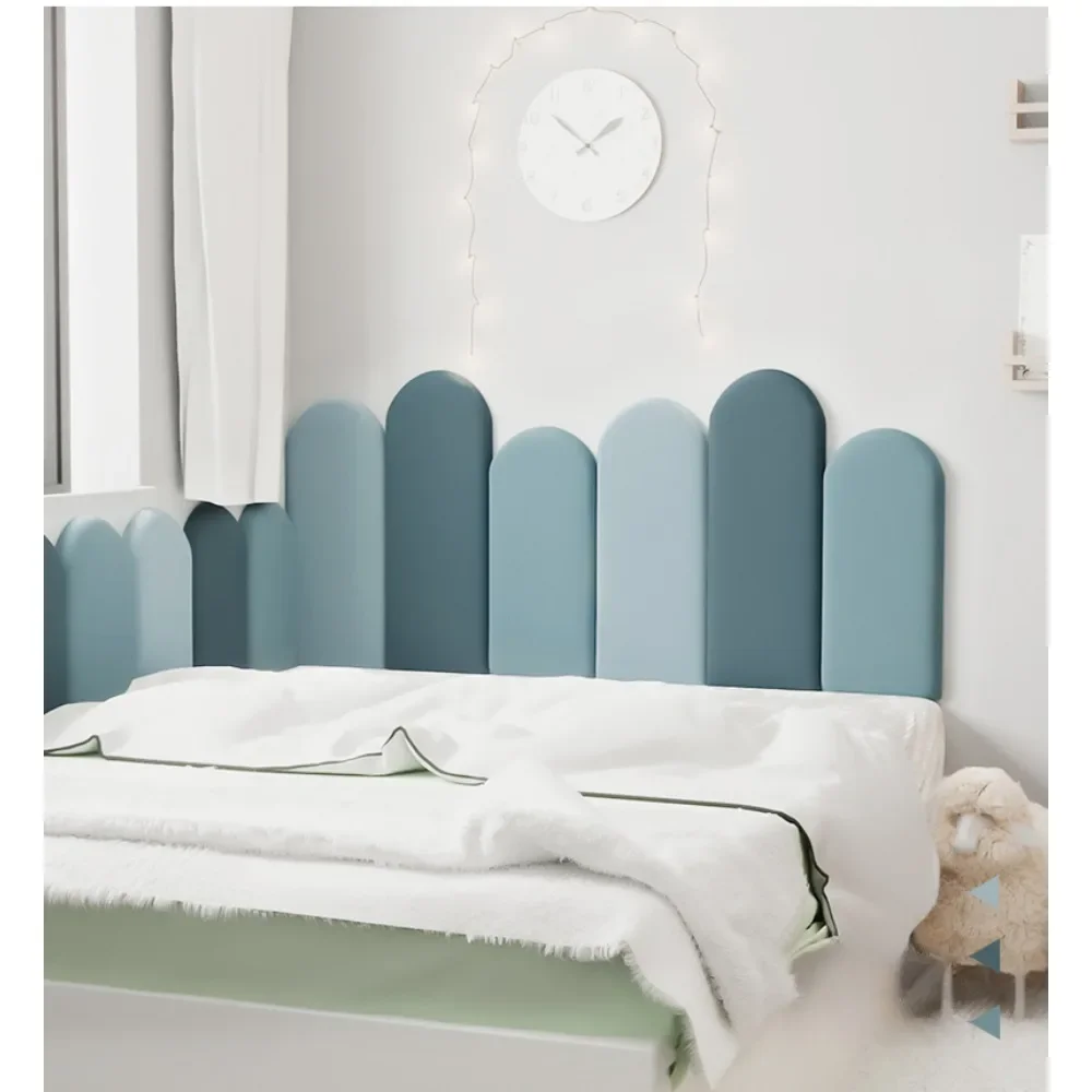 Velvet Headboard Upholstered Wall Stickers Self-adhesive Children's Anti-collision Upholstery Bedside Backrest Background Wall