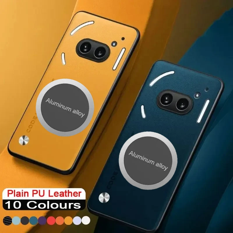 Luxury Metal Magnetic Car Holder Leather Case with Carbon Fibre Protection and Skin Feel Finish