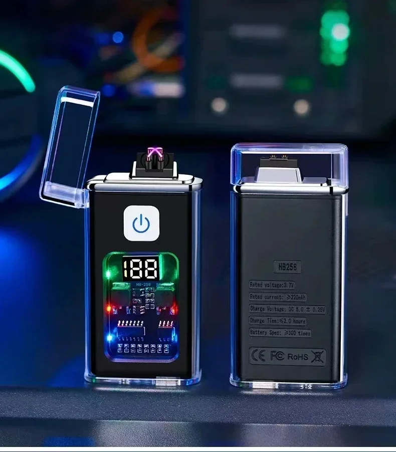 Description Picture 5 of itemFire Starter for Outdoor Camping Gadgets Stylish USB Rechargeable Electric Lighter Cool Windproof Dual Arc Plasma Lighter, Smok