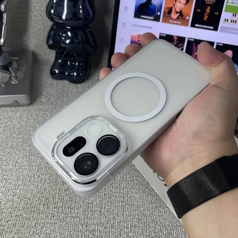 Enhanced Product Title: Premium Magnetic Transparent Shockproof Case with Lens Protection