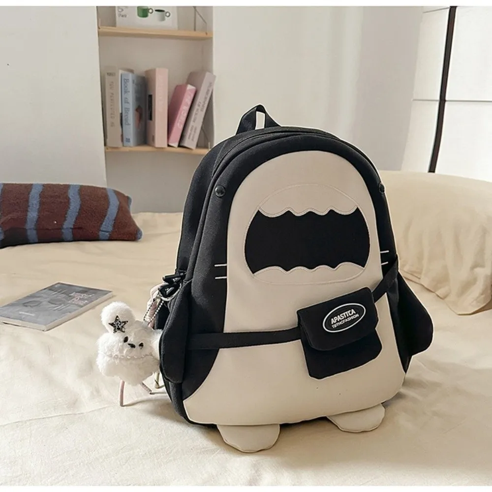 For Women Large Capacity Cartoon Backpack Versatile Unique Shark Backpack Lightweight Creative Student Backpack Daily Use 2