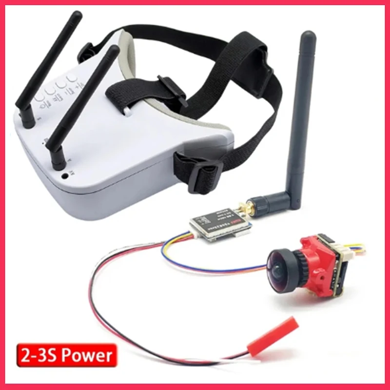 

5.8G 48CH FPV Goggles 480*272 LCD Video Headset with 5.8G 40CH 600mW VTX Transmitter Starlight HDR OSD 1200TVL fpv camera for RC