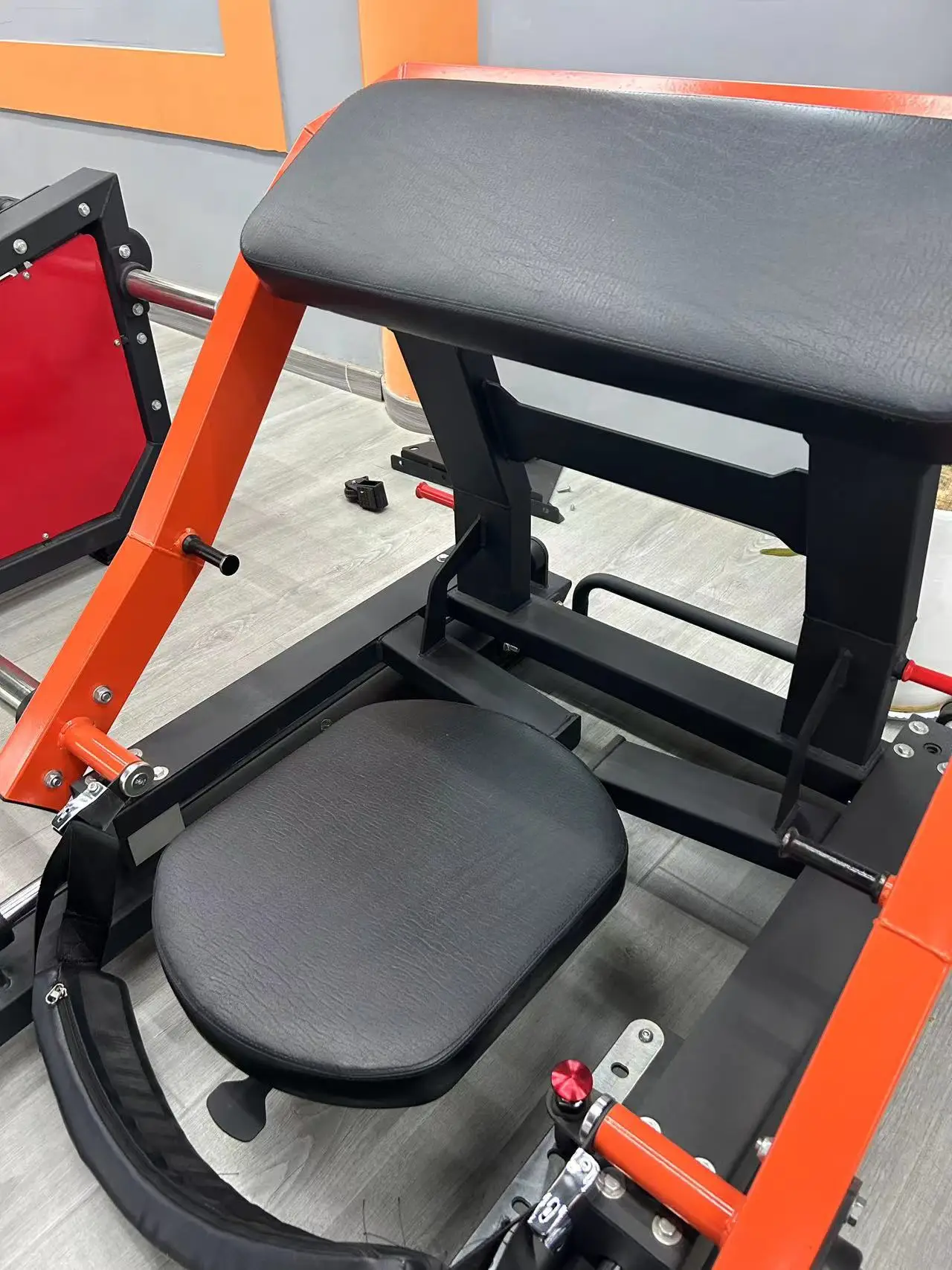The backrest of a hip thrust machine sold by 100 Spartans
