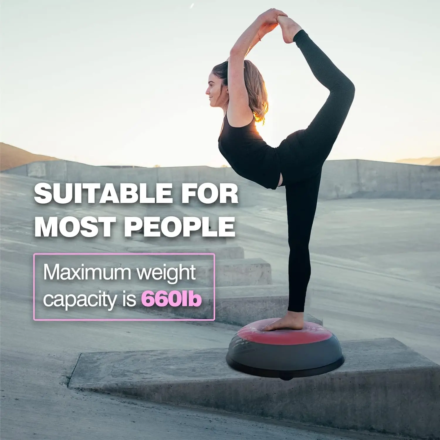 Balance Ball Anti Burst Design Anti Slip Surface for Home Gym Core Ab Training Yoga Fitness Stability Workout with Foot Pump