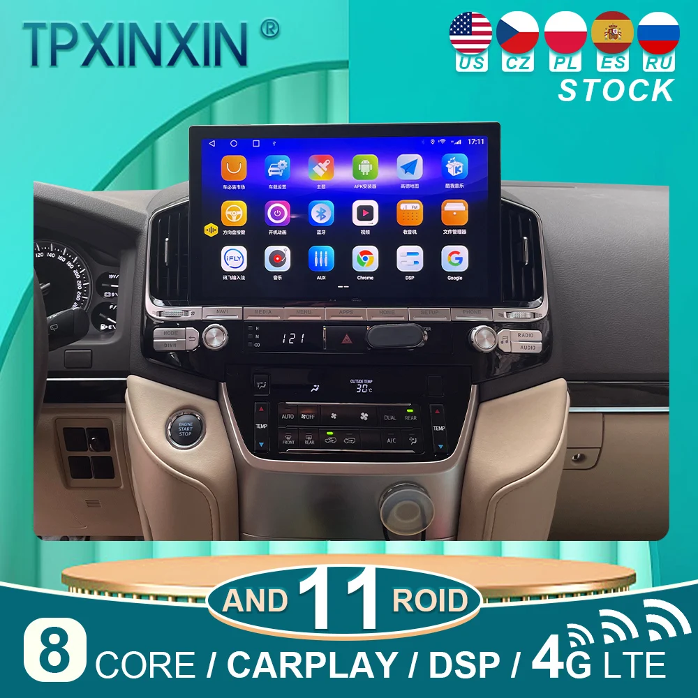 

for Toyota LC200 2016-2021 13.3 inch audio 2 din android receiver tesla style auto multimedia DVD player GPS