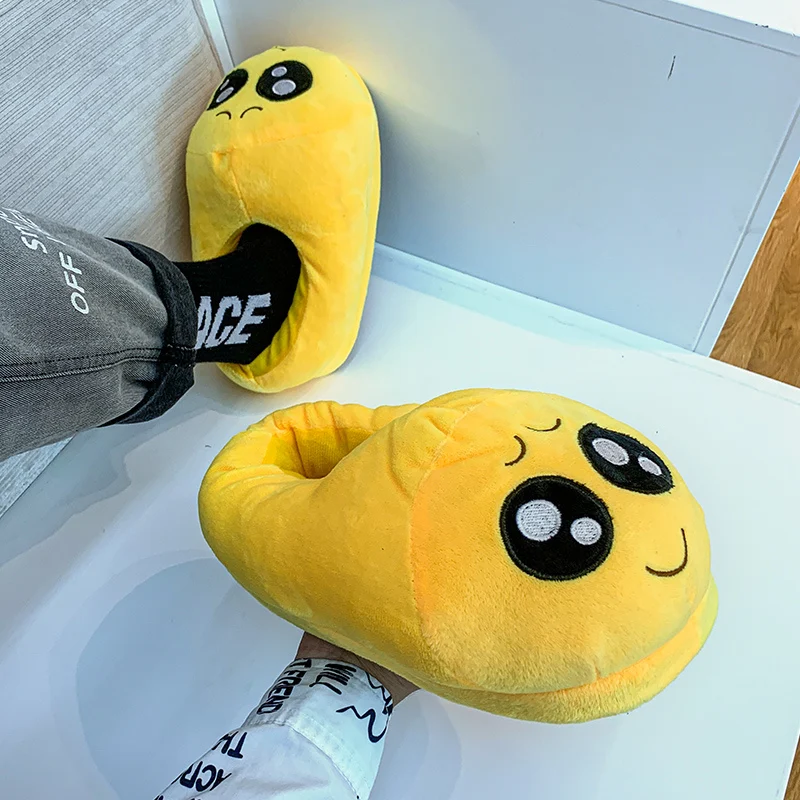 Hot Sale Cartoon Funny Slippers Men Women Home Poop Shoes Winter Warm Soft Slippers Men Cute Indoor Slides Unisex House Slippers