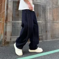 Popular Dark Blue Men's Denim Bloomers Wide Leg Y2k Pants New Spring Street Clothing 2