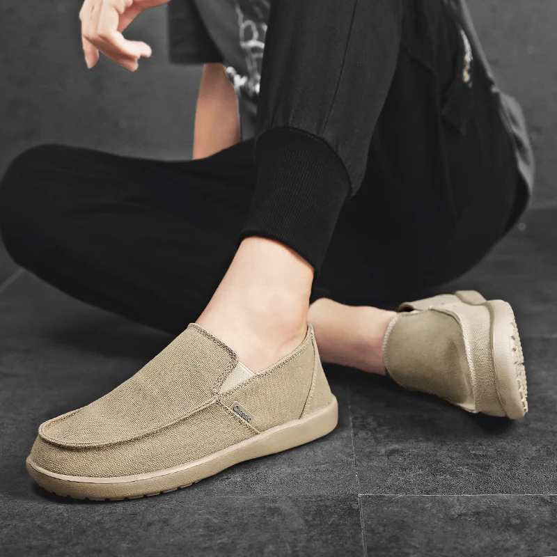 Fashion Men's Sneakers Canvas Breathable Men's Walking Driving Shoes Comfortable Outdoor Men Flats Casual Shoes Tenis Masculino 5