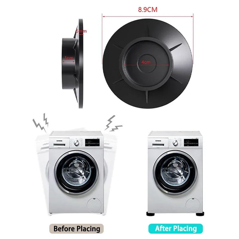 Washing machine pads Anti-Vibration Foot Pad Washing Machine Fixed Rubber Feet Mute Non-Slip Pad For Washing Machine Support Shock Absorber Bracket