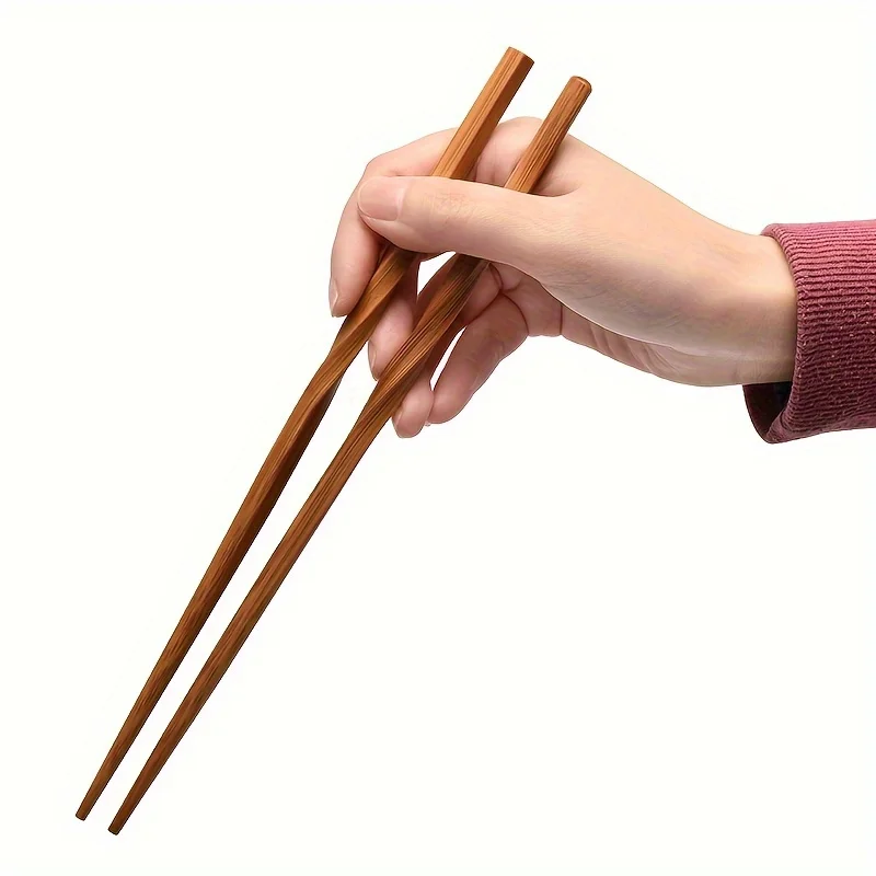 5 Pairs Natural Bamboo Chopsticks Set, Chinese Style Chopsticks, Household Pointed Chopsticks, Tableware, Kitchen Supplies