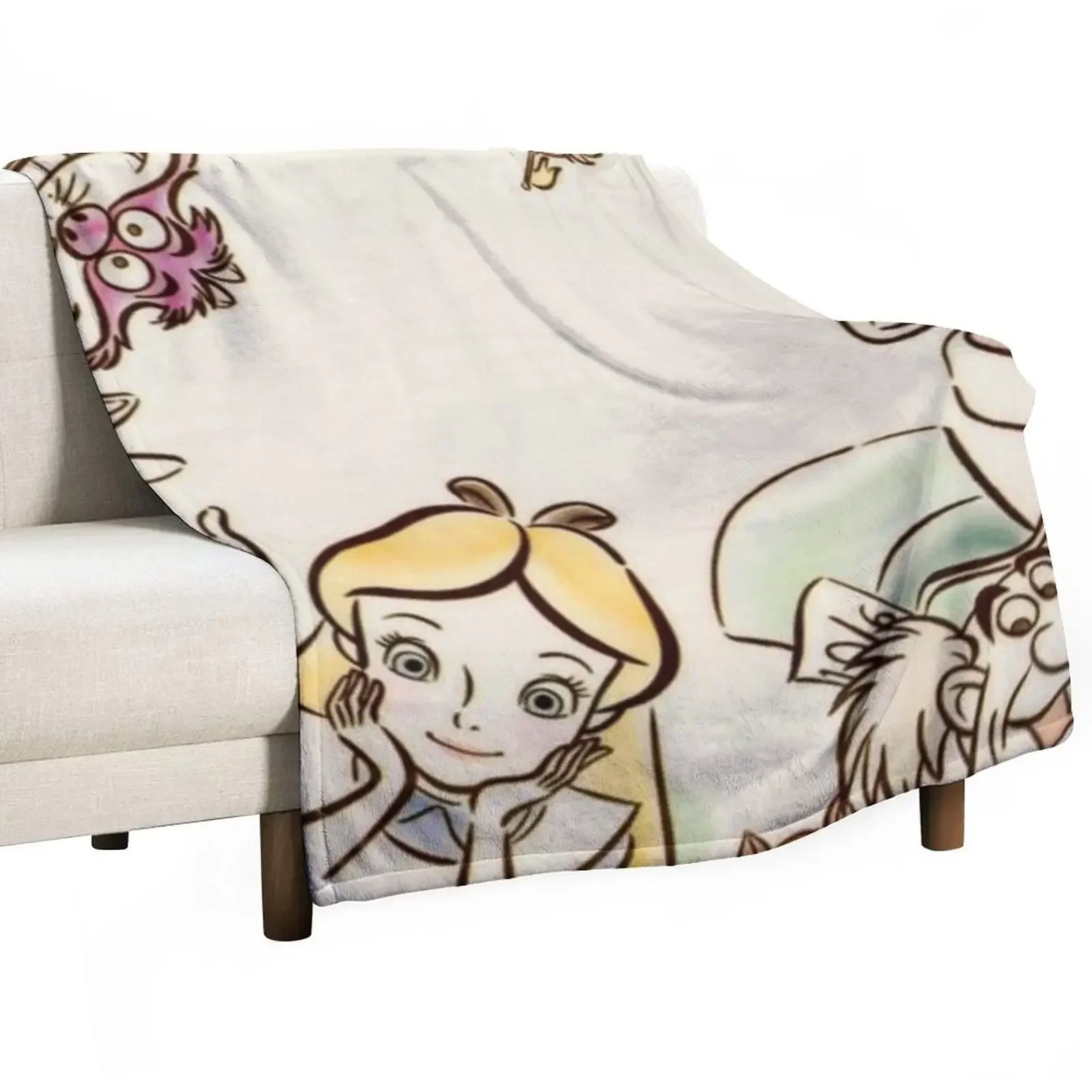 

Alice and friends Throw Blanket Luxury halloween Blankets
