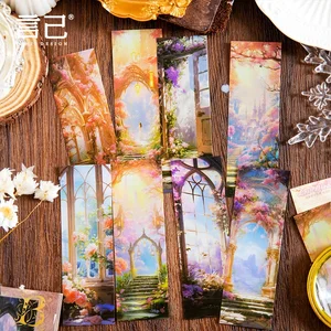 8 Pcs Transparent PET Dreamland Bookmark Fairy forest  Book Mark Bookmarks For Kids Women Teacher Students Gifts
