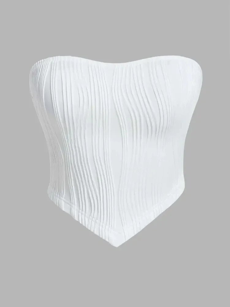 Women's Summer Strapless Crop Tube Top