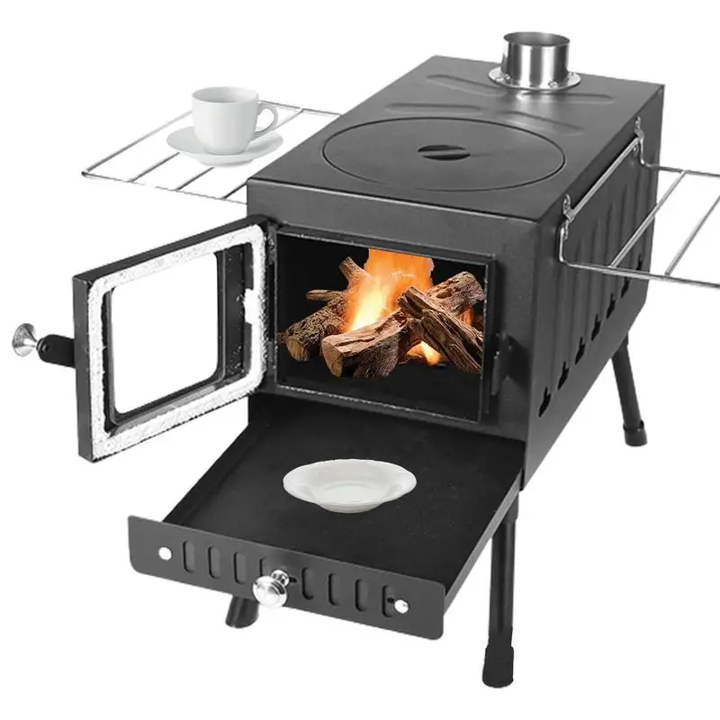 

Camping Tent Wood Stove Outdoor Stove For Cooking Heating Stove Accessories For Cooking Frying Stewing For Hiking Travelling