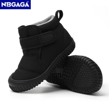 Unisex Kids' Outdoor Anti-slip Winter Snow Boots Warm Plush Toddler Boys Girls Comfortable Walking Shoes Size 19-28