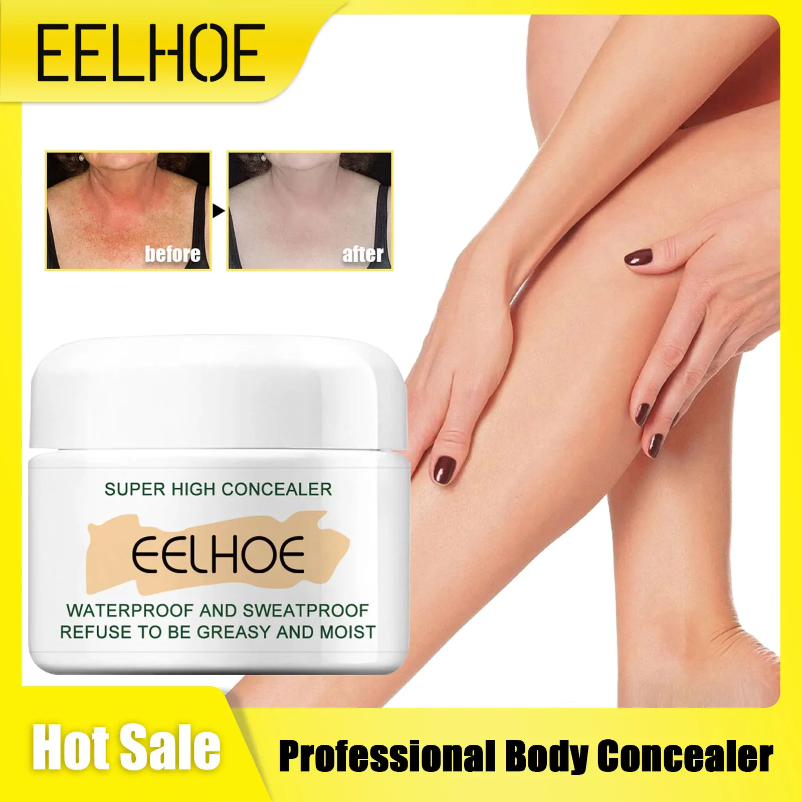 Body Concealer Cream Waterproof Full Coverage For Tattoos Scars_voghion.com