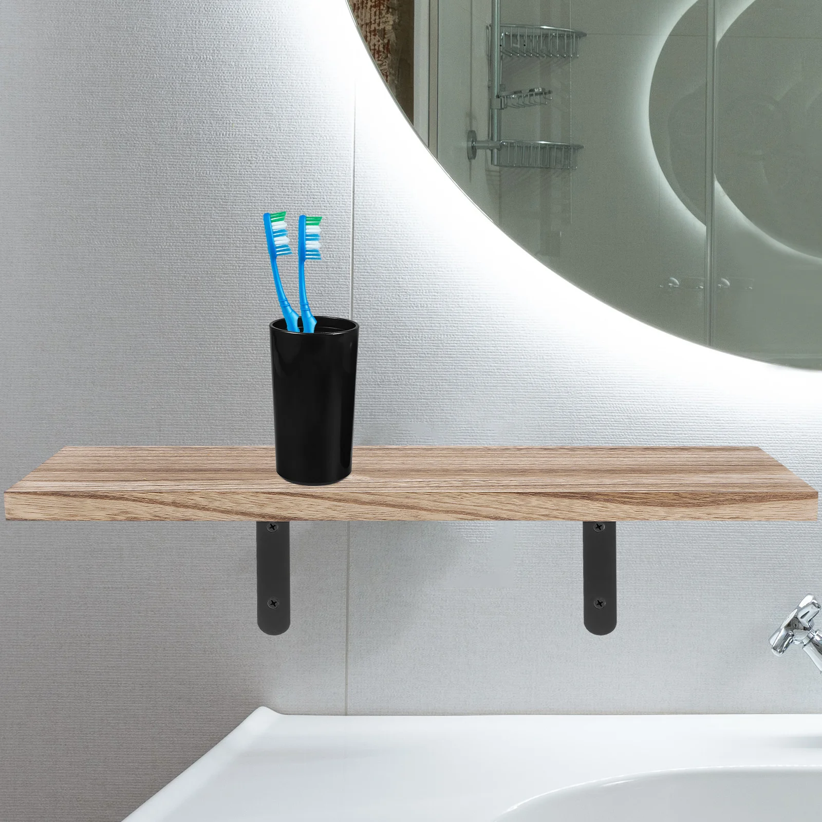 

1 Set Wall Mount Floating Shelf Storage Rack Bathroom Wall Shelf Heavy Duty Wall Storage Holder