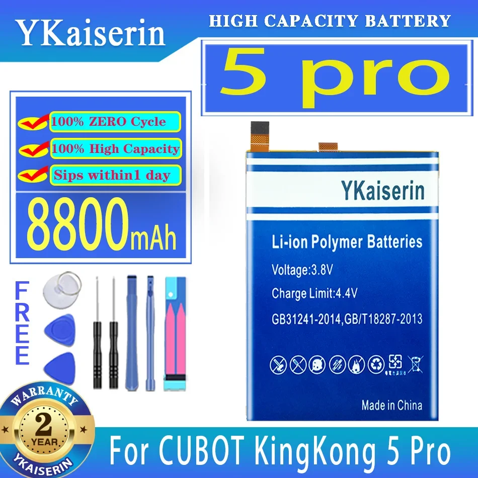 

YKaiserin Battery kingkong 5 pro 8800mAh For CUBOT King Kong 5 Pro Kong5 Pro 5Pro Bateria