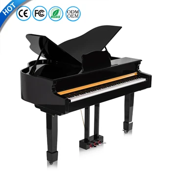 88-Key Digital Grand Piano Sliding Cover Design with Pure Piano Tone 80W Stereo Speaker System & Multi-Interface Connectivity