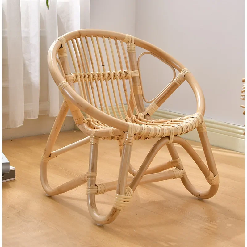 INS Home Furniture Indonesian Vine Weaving Design Chairs Bedroom Backrests Kid's Chairs Versatile Practical Photography Props