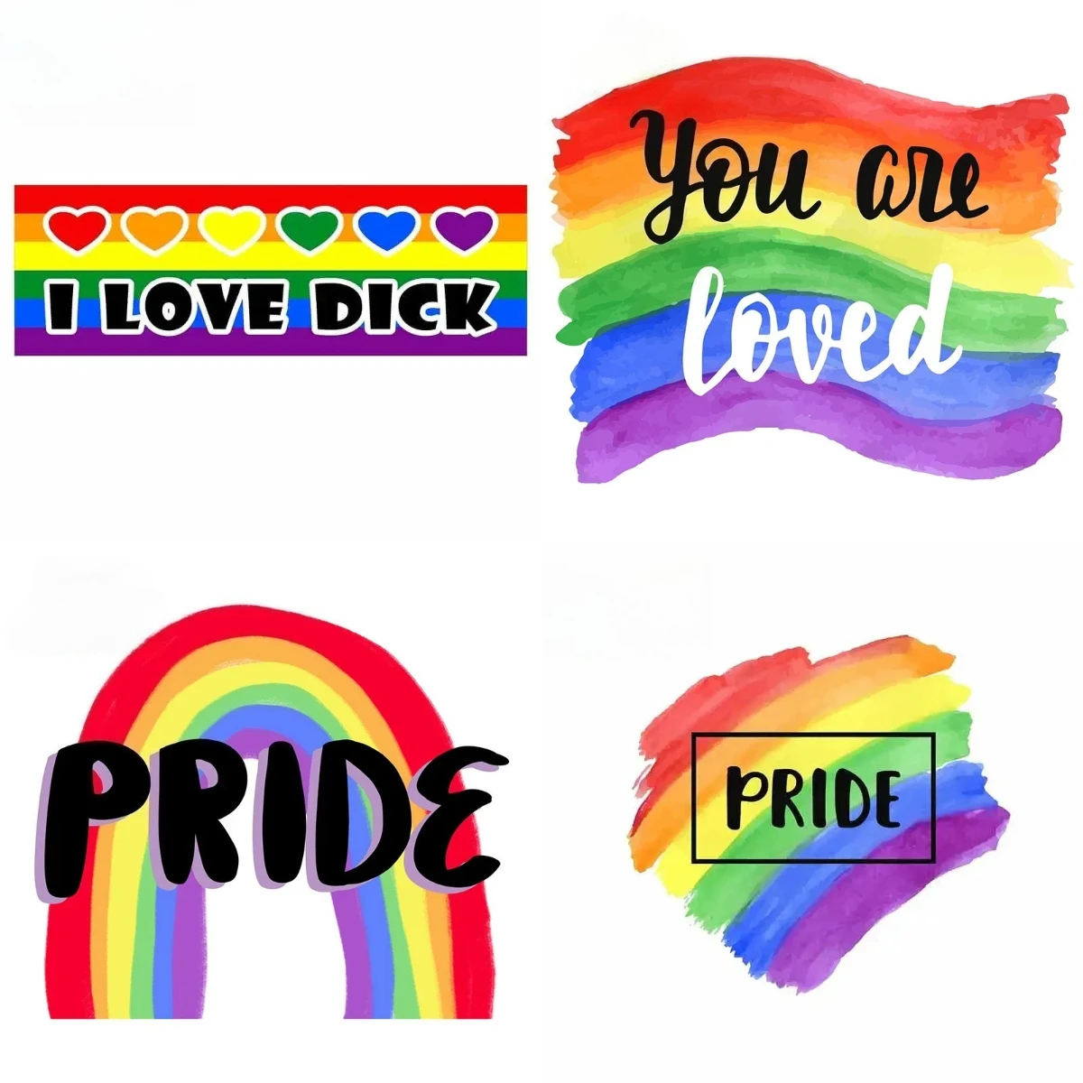 프라이드 자동차 스티커 비닐 데칼 방수 스크래치 방지 차량 및 오토바이용 - LGBTQ+ 친화적인 차량 그래픽