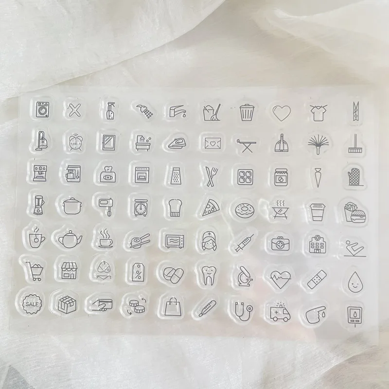 Clear Stamps small objects daily things clear stamp Transparent Silicone Stamp For Scrapbooking Photo Album Decoration seal stamp