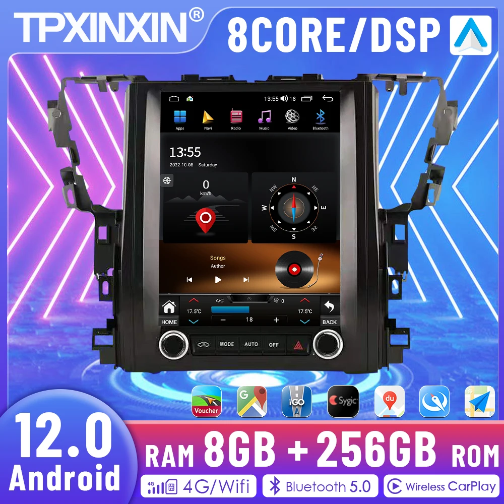 

12.1INCH DSP Carplay Android 8G-256G For Toyota Alphard A30 Tape Recoder Video Player Head Unit Navi GPS Auto Radio Multimedia