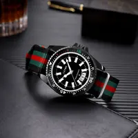 New fashionable men’s nylon strap calendar watch, luxurious and simple business men’s and women’s night light quartz watch