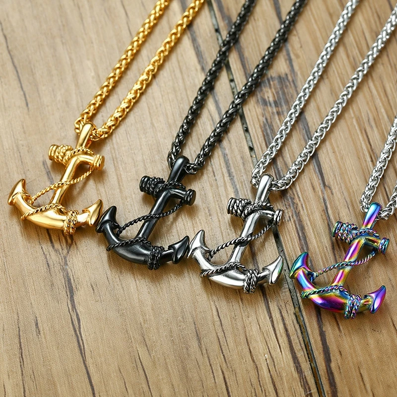 Eigso Collana Uomo Con Ciondolo A Barra In Acciaio Inox, Catena Serpente, Lunghezza 50 Cm, Color Oro, Regalo Con Confezione